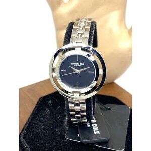 Kenneth Cole Women's Watch KCWLG2237104 Quartz Black Dial Silver Steel 32mm